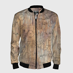 Бомбер мужской Стимпанк элементы, цвет: 3D-черный