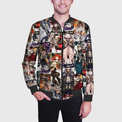 Бомбер мужской Гачиакута герои, цвет: 3D-черный — фото 2