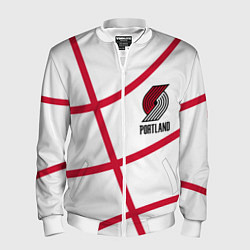 Мужской бомбер Трэйл Блэйзерс - белый мяч