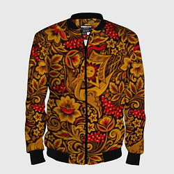 Мужской бомбер Летучий корабль в стиле хохломской росписи
