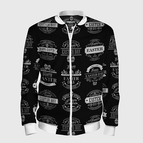 Мужской бомбер Easter holidays / 3D-Белый – фото 1