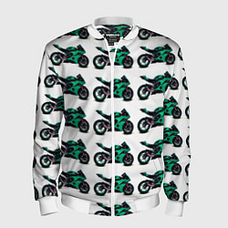 Мужской бомбер Motorcycle turquoise