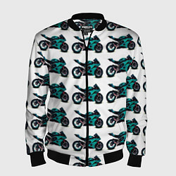 Мужской бомбер Motorbike light blue