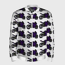 Мужской бомбер The motorcycle is dark purple