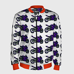 Мужской бомбер Motorcycle purple gloss