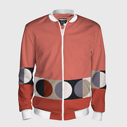 Мужской бомбер Луна Малевича розовый томат