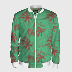 Мужской бомбер Palm brown turquoise