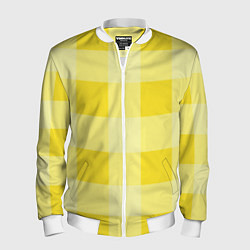 Мужской бомбер Солнечный желтый тартан