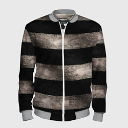 Мужской бомбер Черно-белая тельняшка текстура