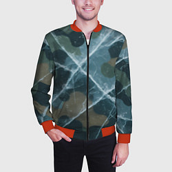Бомбер мужской Лед на камуфляже, цвет: 3D-красный — фото 2