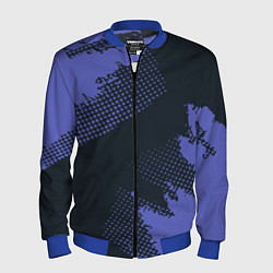 Мужской бомбер Абстрактная текстура в синем