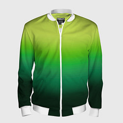 Мужской бомбер Градиент укропное зеленое омбре