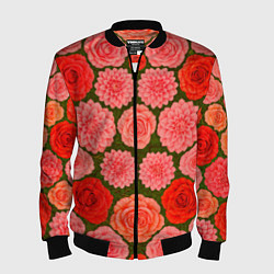Мужской бомбер Цветочная поляна паттерн