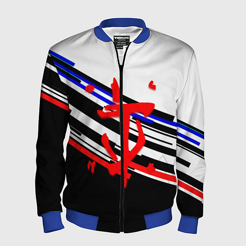 Мужской бомбер Doom line color / 3D-Синий – фото 1