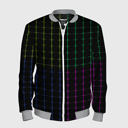 Бомбер мужской Color black multicolored stripes, цвет: 3D-меланж