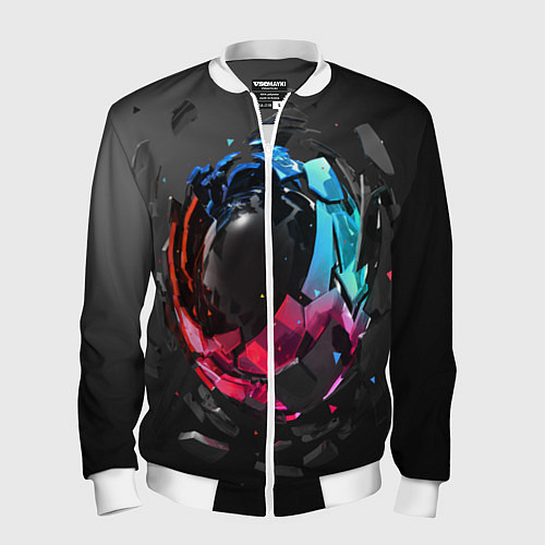Мужской бомбер Abstract graphics / 3D-Белый – фото 1