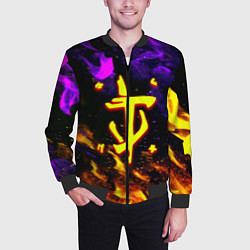 Бомбер мужской Doom огненный стиль, цвет: 3D-черный — фото 2