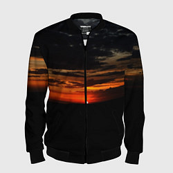 Мужской бомбер Закат на плато