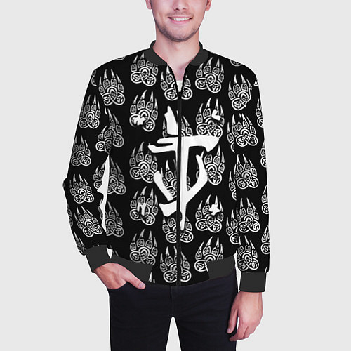 Мужской бомбер Doom хищник леса / 3D-Черный – фото 3