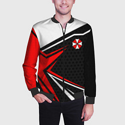 Бомбер мужской Umbrella - red uniform, цвет: 3D-черный — фото 2