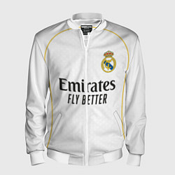 Бомбер мужской Реал Мадрид домашняя форма 2025 2026, цвет: 3D-белый