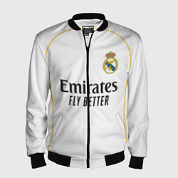 Бомбер мужской Мбаппе Реал Мадрид домашняя форма 2526, цвет: 3D-черный