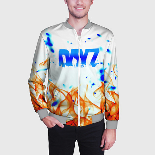 Мужской бомбер Dayz огненное пламя / 3D-Меланж – фото 3