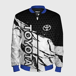 Бомбер мужской Toyota - черный и белый, цвет: 3D-синий