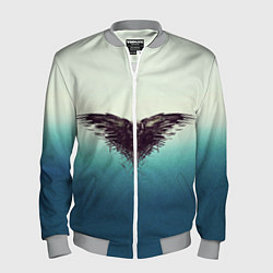 Бомбер мужской Черный ворон - градиент, цвет: 3D-меланж