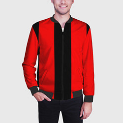 Бомбер мужской Color red and black, цвет: 3D-черный — фото 2