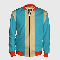 Бомбер мужской Color blue beige, цвет: 3D-красный