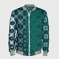 Мужской бомбер Изумрудные узоры