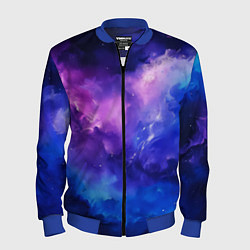 Бомбер мужской Космос неон, цвет: 3D-синий