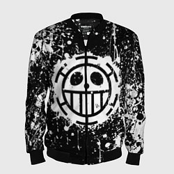 Бомбер мужской Пираты сердца - лого, цвет: 3D-черный