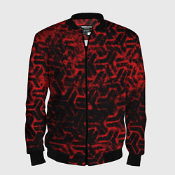 Бомбер мужской Геометрический узор, цвет: 3D-черный