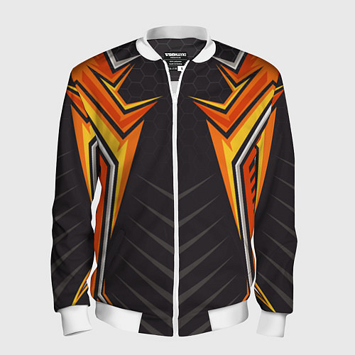 Мужской бомбер Мото белка / 3D-Белый – фото 1