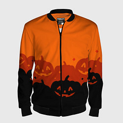 Мужской бомбер Хэллоуин счастливые тыквы