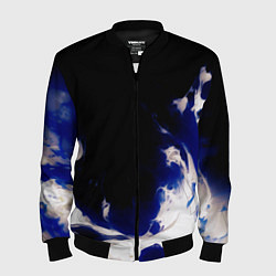 Мужской бомбер Синее пламя