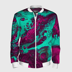 Мужской бомбер Абстракция мрамор