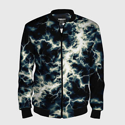 Бомбер мужской Чёрно-синий разряд абстракция, цвет: 3D-черный
