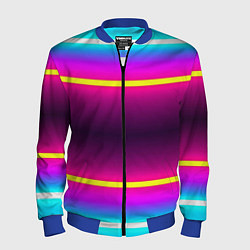 Бомбер мужской Color neon, цвет: 3D-синий
