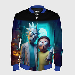 Мужской бомбер Rick with Morty - halloween night
