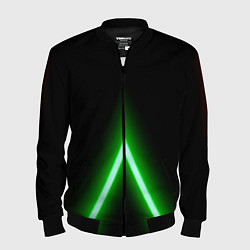 Бомбер мужской Color neon green, цвет: 3D-черный
