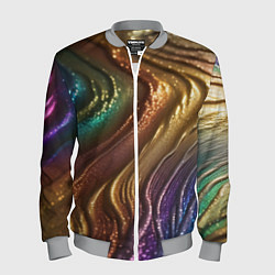 Мужской бомбер Сморщенные складочки жидкости