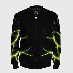 Мужской бомбер Color green black