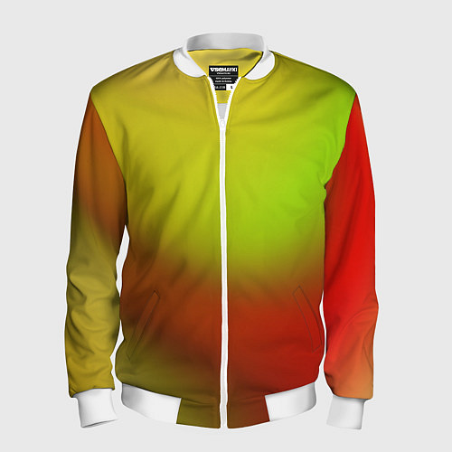 Мужской бомбер Color multicolored gradient / 3D-Белый – фото 1