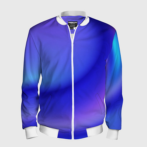 Мужской бомбер The color is multicolored / 3D-Белый – фото 1