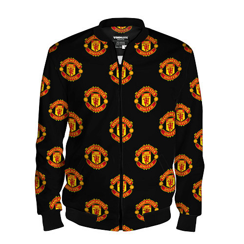 Мужской бомбер Manchester United Pattern / 3D-Черный – фото 1