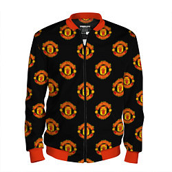 Бомбер мужской Manchester United Pattern, цвет: 3D-красный