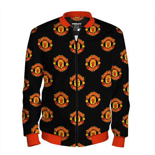 Мужской бомбер Manchester United Pattern / 3D-Красный – фото 1